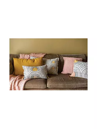 VIVARAISE | Housse de coussin 45x45cm SWAMI Olive | orange